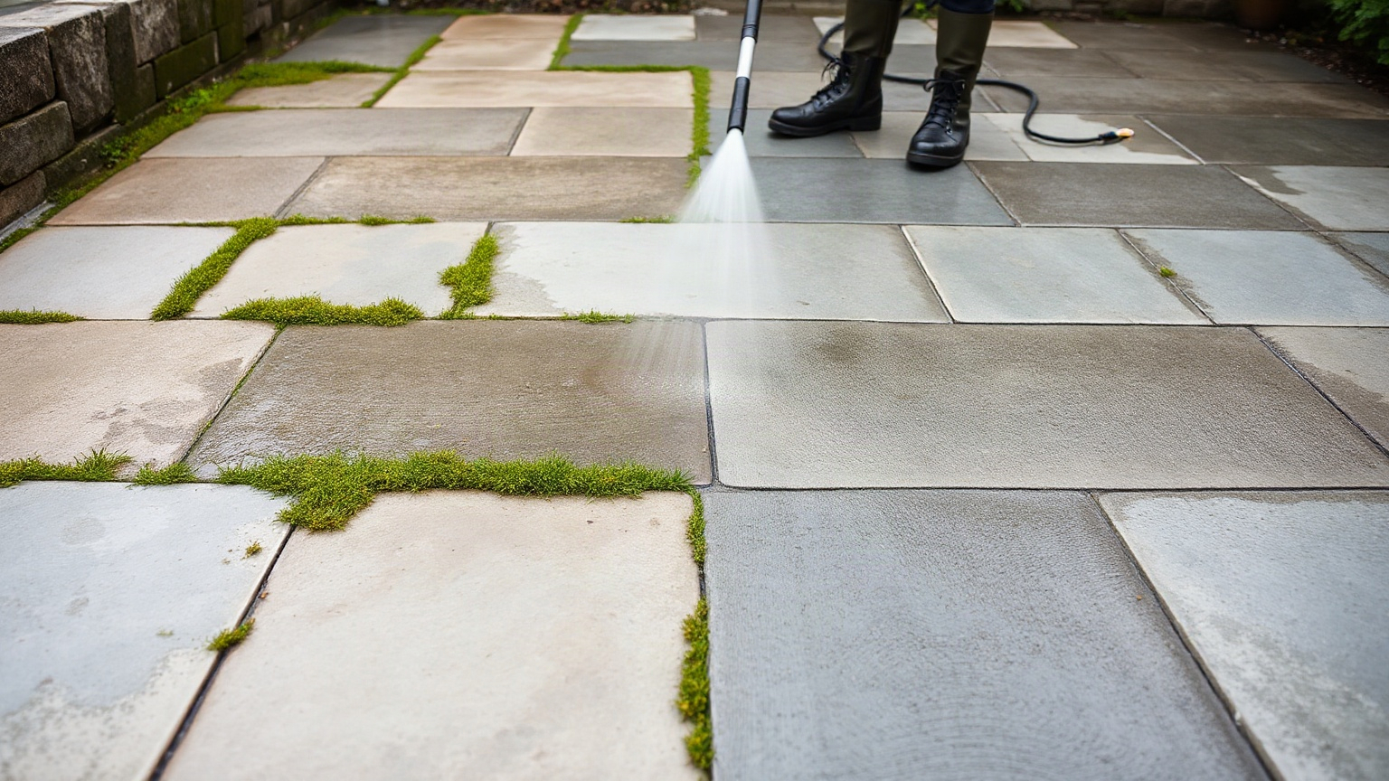 Quel nettoyeur haute pression pour une terrasse verte ?